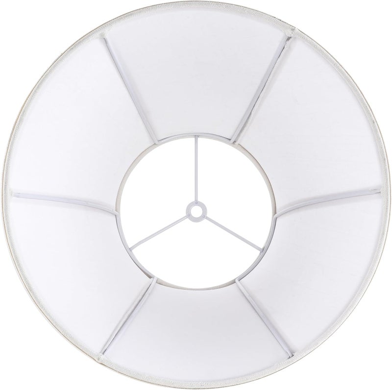 JERHOUS Creme White Bell Lamp Shades Set of 2 Medium Shade 6.7``Top x 13``Bottom x 10``High(Spider) Traditional Lampshade for Table & Bedside Lamp - Replacement Lampshades By - Image 5